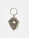 Creature Bonehead Flame Keychain - Antique Nickel