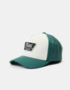 Brixton Linwood C MP Snapback Cap - Spruce/Off White