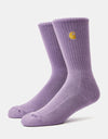 Carhartt WIP Chase Socks - Violanda/Gold