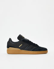adidas Busenitz Skate Shoes - Core Black/Carbon/Gold Metallic
