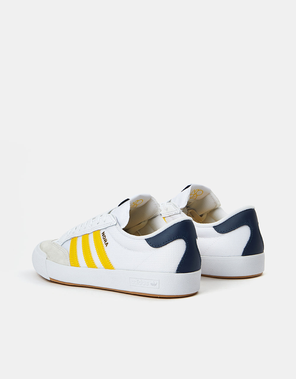 adidas Nora Skate Shoes - White/Bold Gold/Collegiate Navy