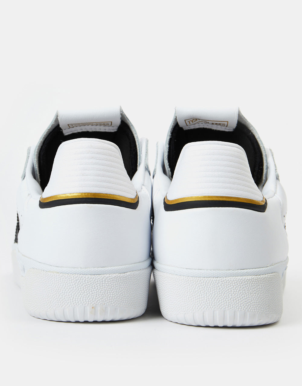 adidas Tyshawn Low Skate Shoes - White/Core Black/Gold Metallic
