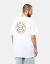 Brixton Crest II T-Shirt - White/Aloha Red/Dark Earth