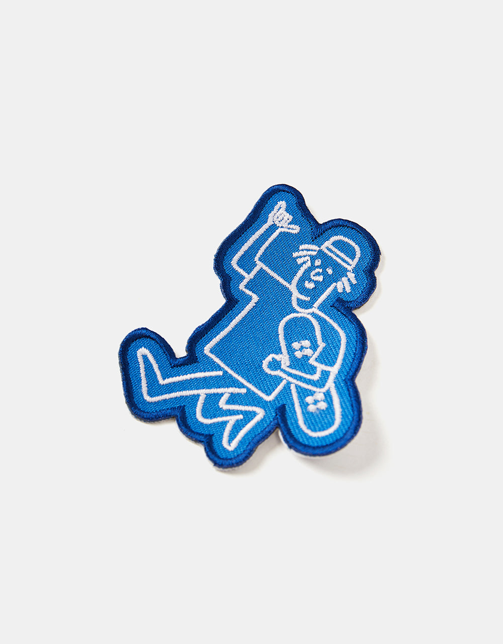 Route One Blue Skater Embroidered Patch - Blue