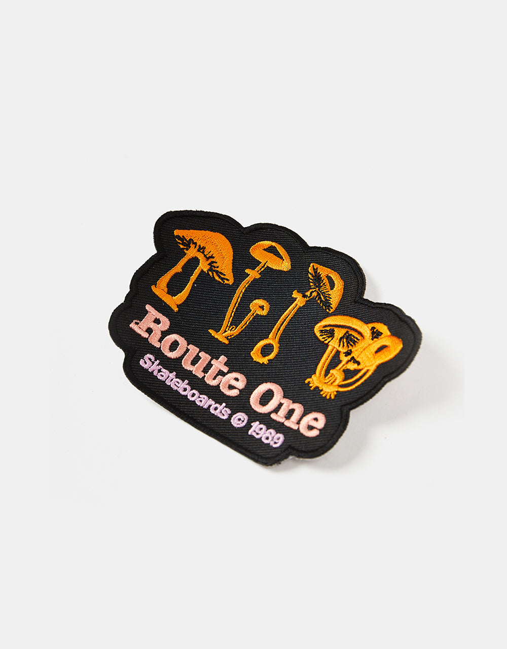 Route One Shrooms Embroidered Patch - Black