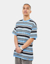 Carhartt WIP S/S Lafferty T-Shirt - Lafferty Stripe/Piscine