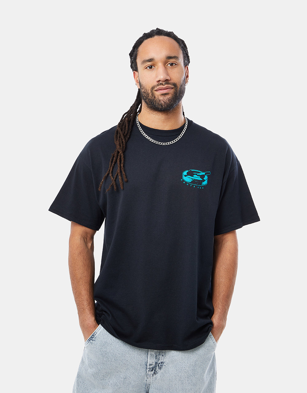 Route One Let's Go Out T-Shirt - Black