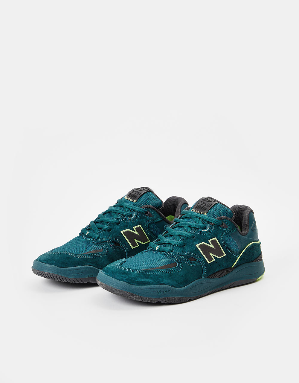 New Balance Numeric x Primitive 1010 Skate Shoes - Deep Teal/Lime Green