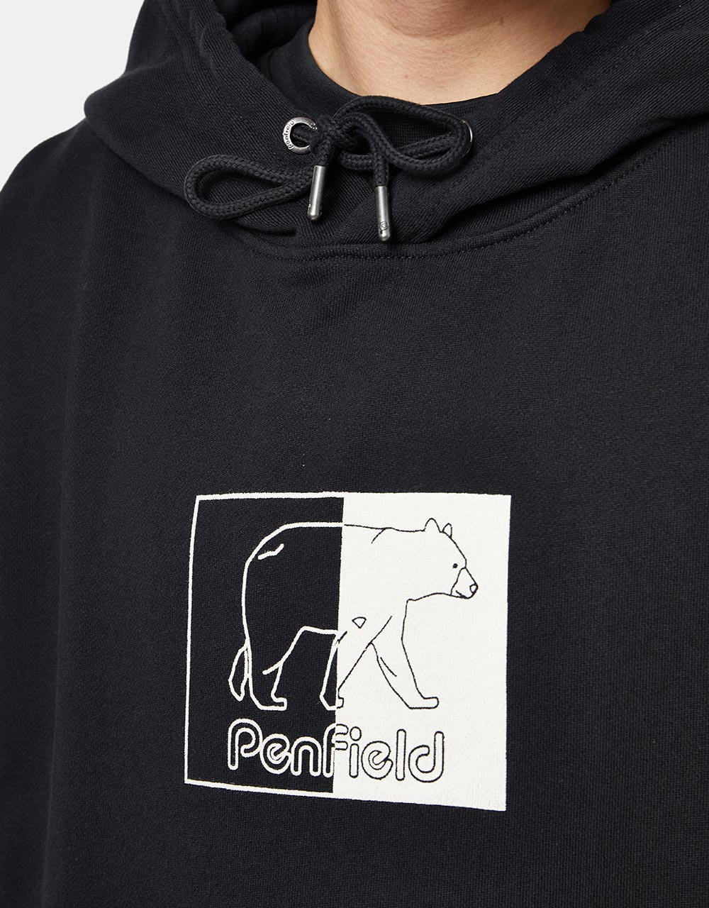 Penfield Inverted Bear Pullover Hoodie - Black