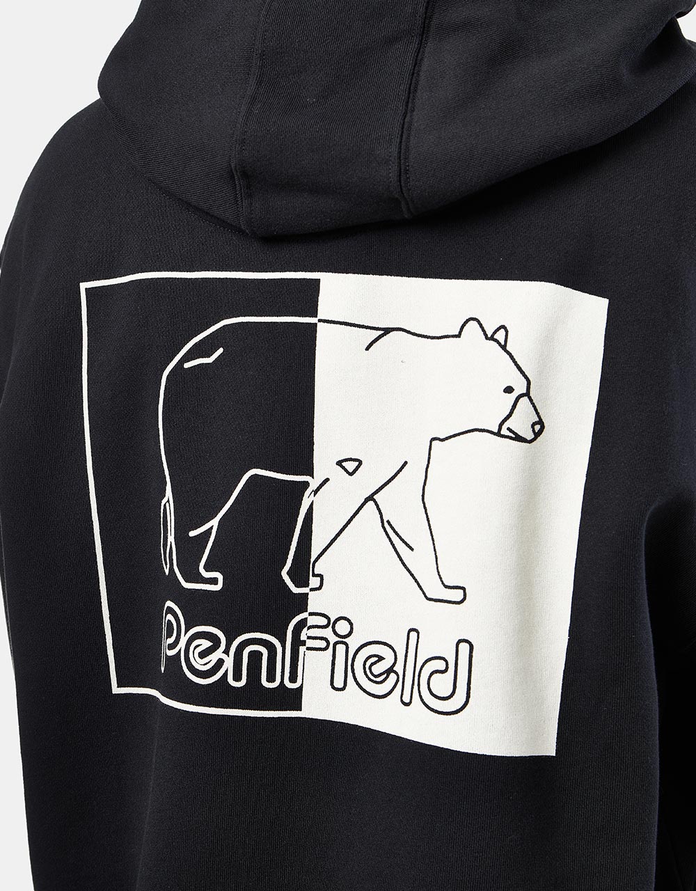 Penfield Inverted Bear Pullover Hoodie - Black