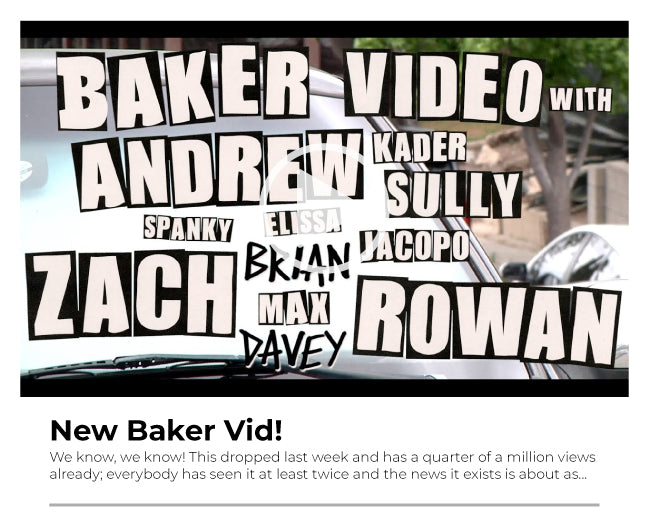 New Baker Vid!