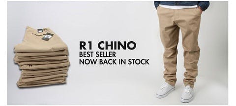 Route One Chinos Back in Stock!