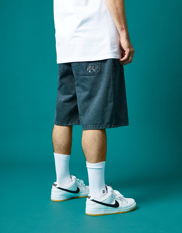 Route One Super Baggy Denim Shorts - Shaded Spruce