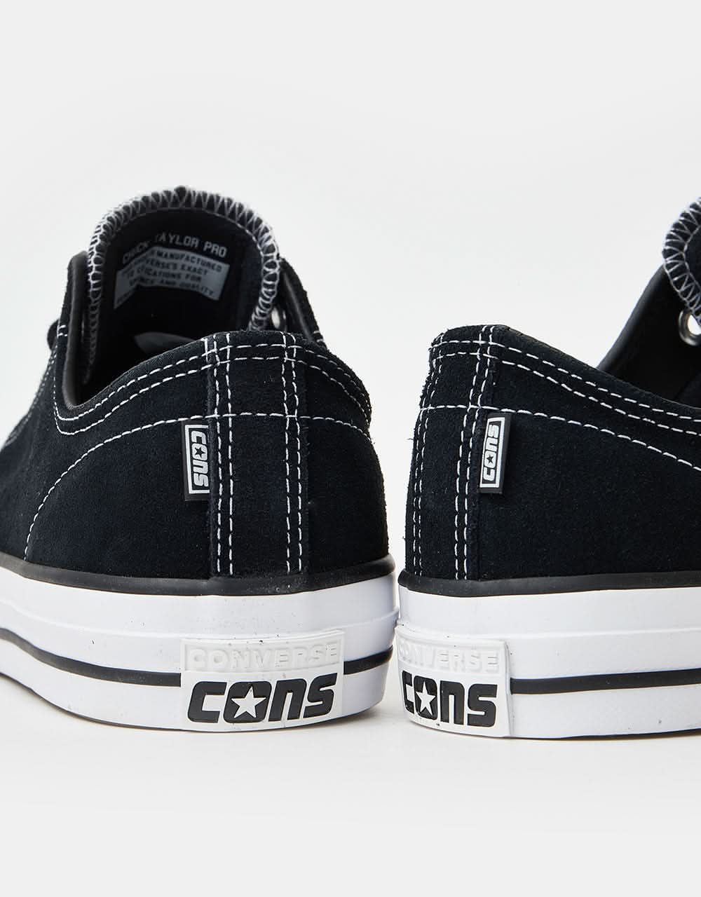 Converse CONS CTAS Pro Suede Skate Shoes - Black/Black/White