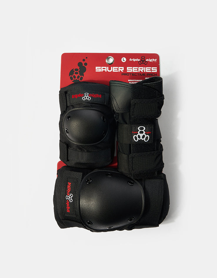 Triple 8 Saver Series Junior Triple Pad Set - Black