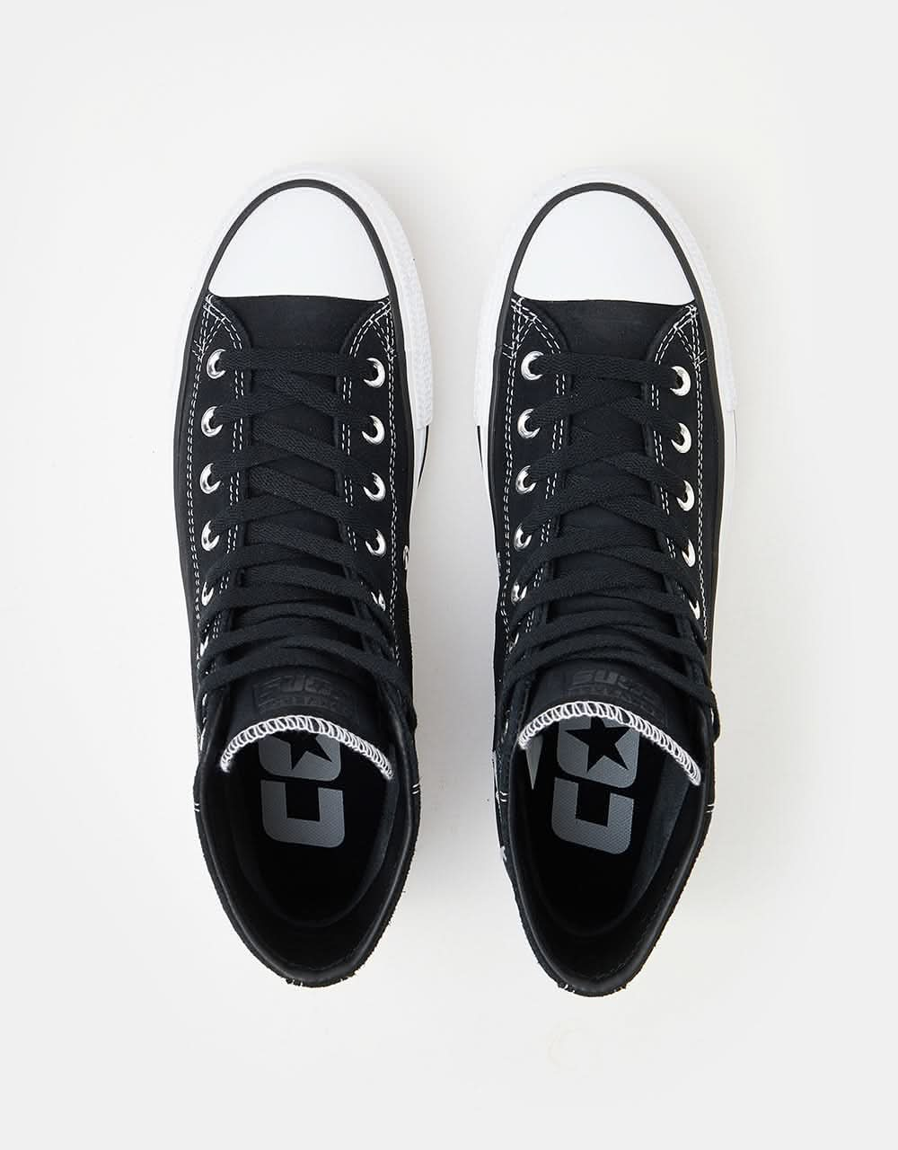 Converse CTAS Pro Hi Skate Shoes - Black/Black/White