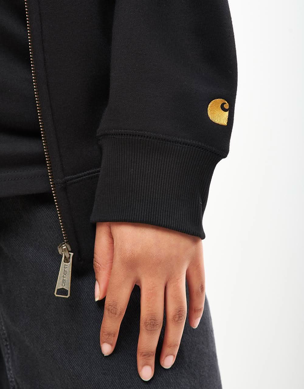 Carhartt WIP Hooded Chase Jacket - Black/Gold | Route One