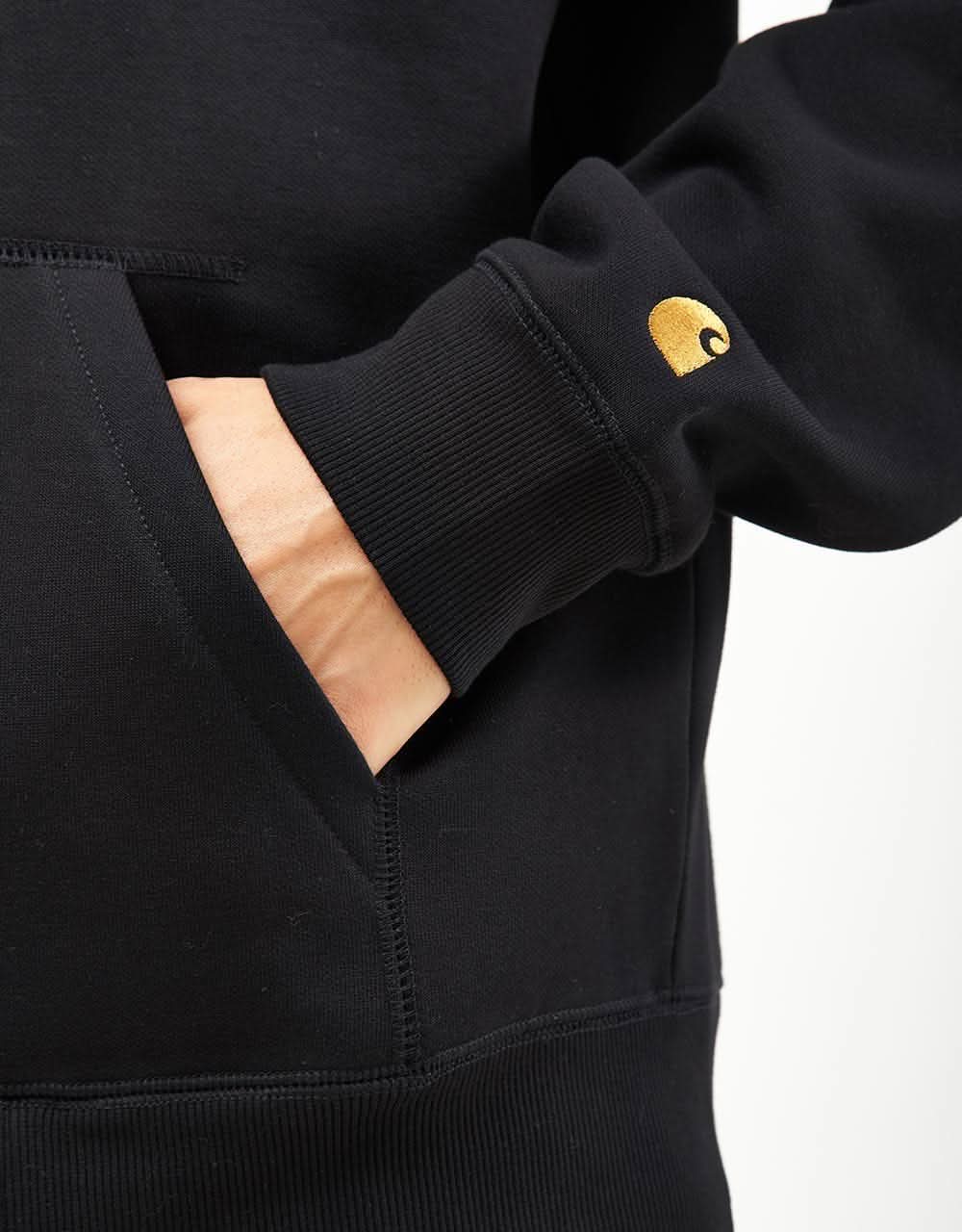 Carhartt WIP Hooded Chase Jacket - Black/Gold | Route One