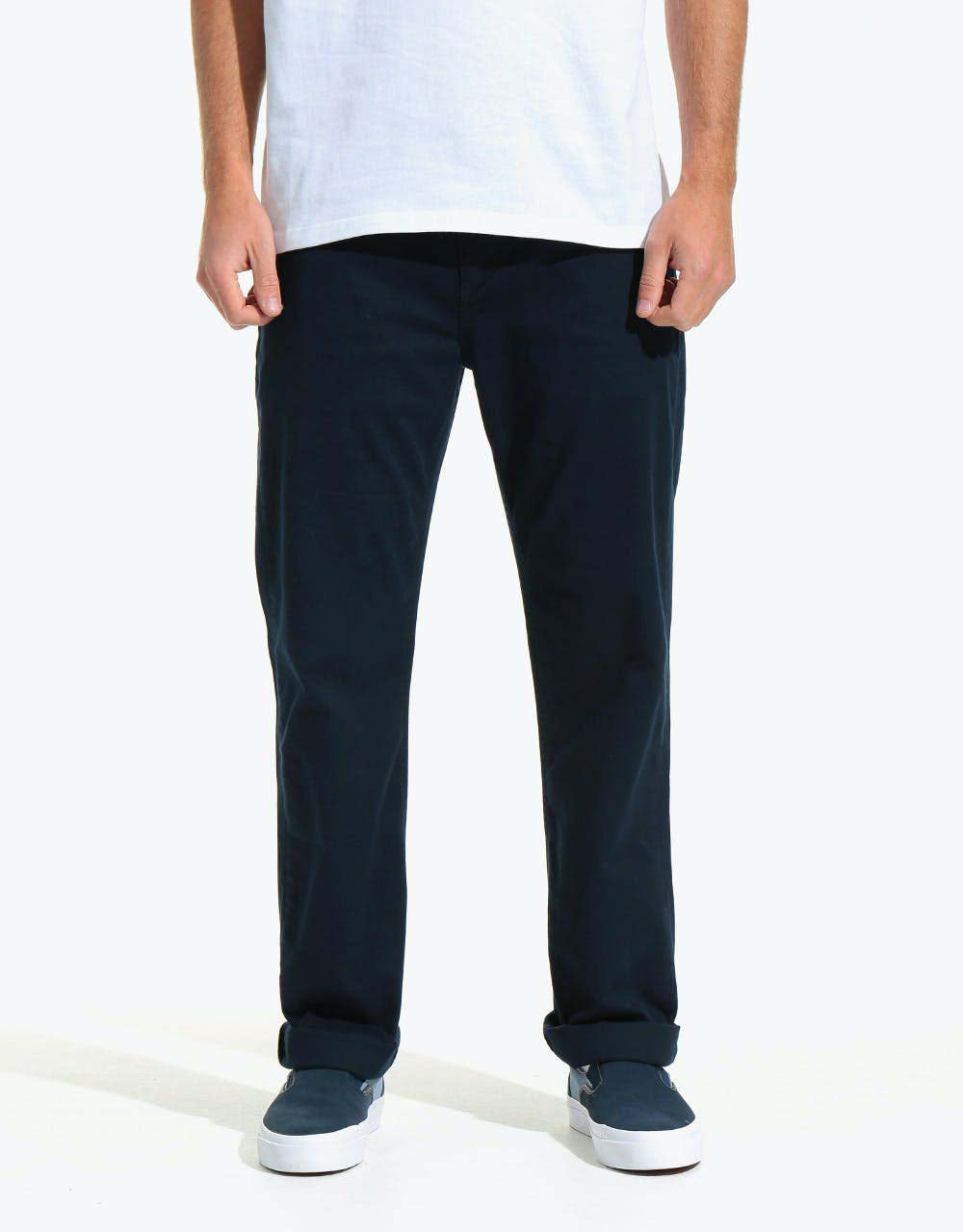 Route One Premium Relaxed Fit Chinos - Navy
