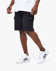 Route One Slim Cargo Shorts - Black