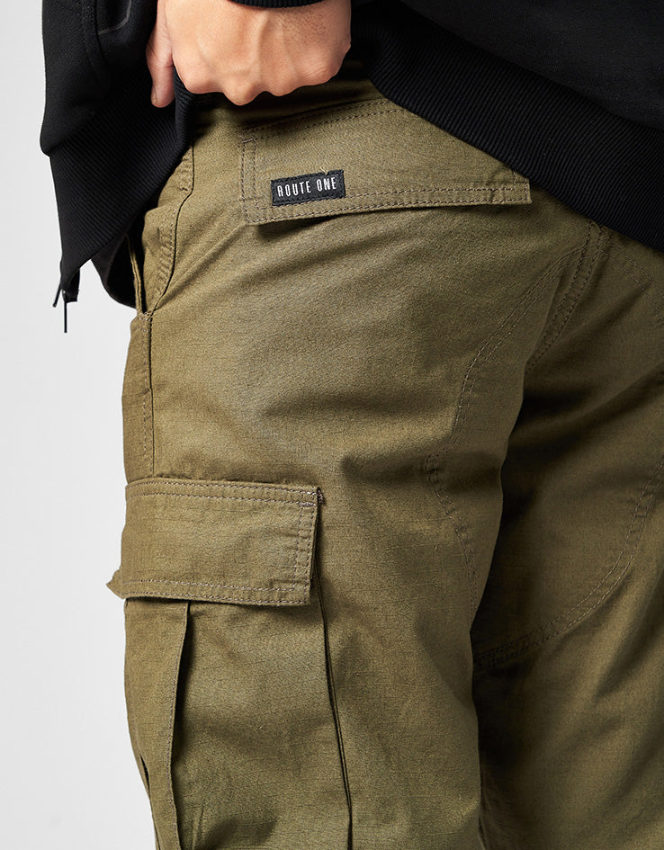 Route One Cargo Pants - Olive