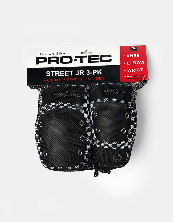 Pro-Tec Street Gear Junior Triple Pad Set - Checker/Black