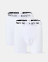 Route One Classic Boxer Shorts 2 Pack - White