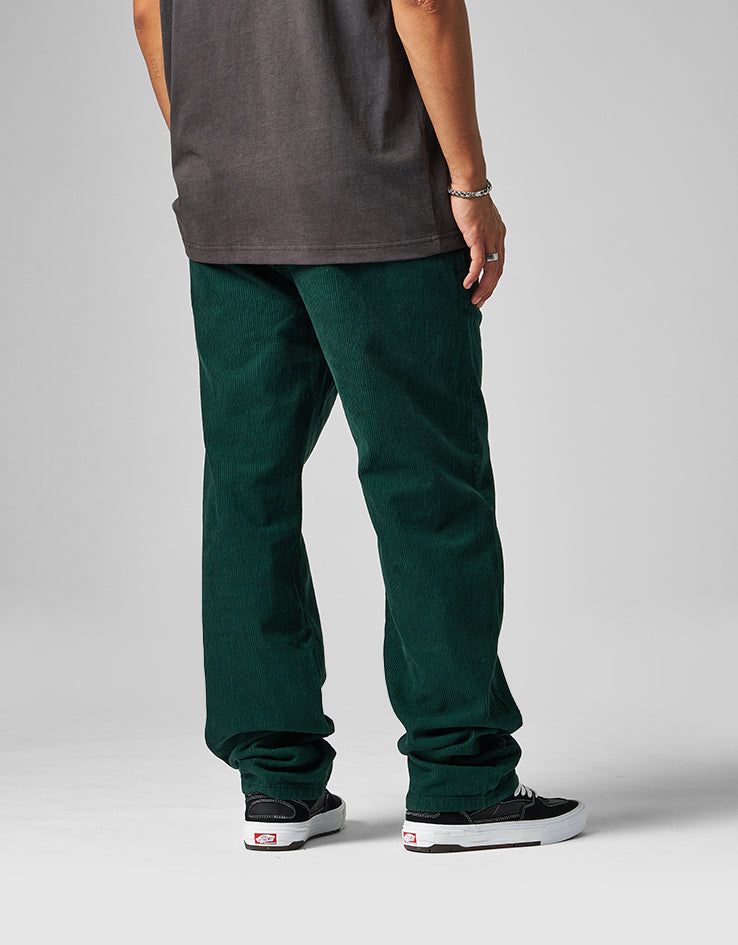 Route One Relaxed Fit Big Wale Cords - Forest Green