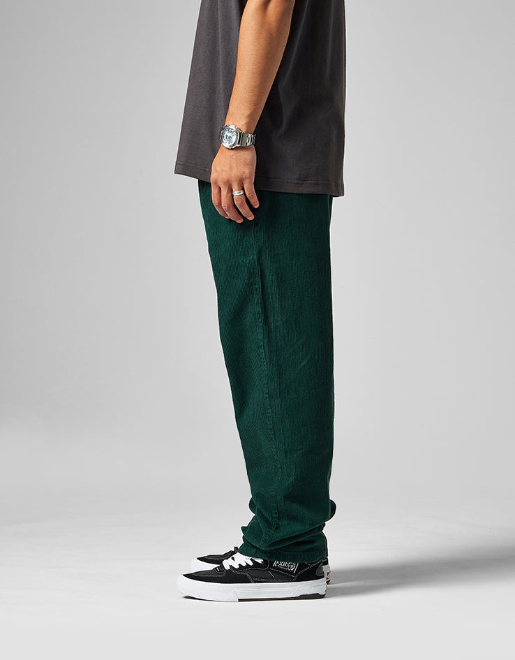 Route One Relaxed Fit Big Wale Cords - Forest Green