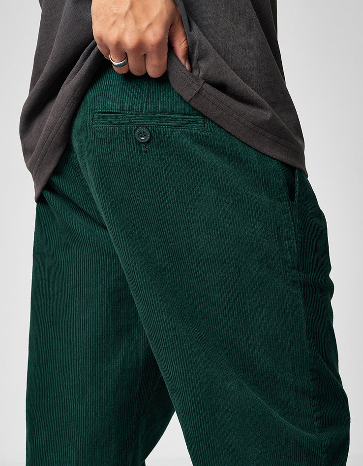 Route One Relaxed Fit Big Wale Cords - Forest Green