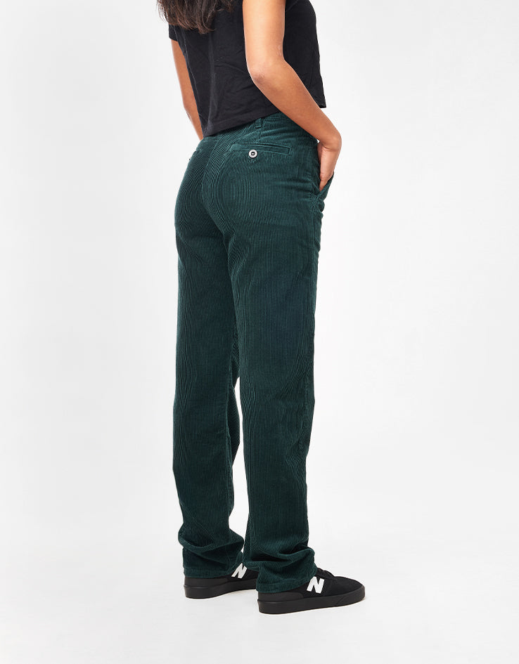 Route One Relaxed Fit Big Wale Cords - Forest Green