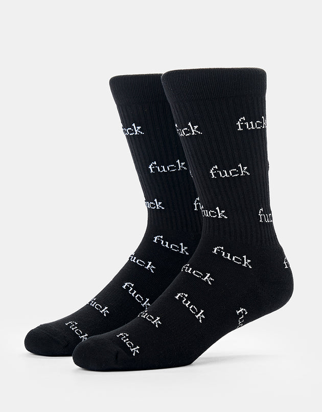 Route One F-It Crew Socks - Black