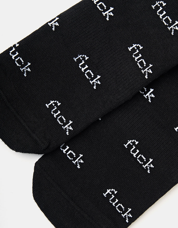 Route One F-It Crew Socks - Black