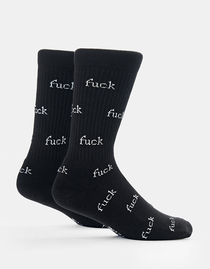 Route One F-It Crew Socks - Black