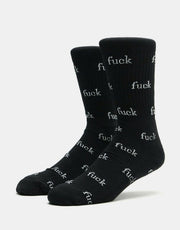 Route One F-It Crew Socks - Black