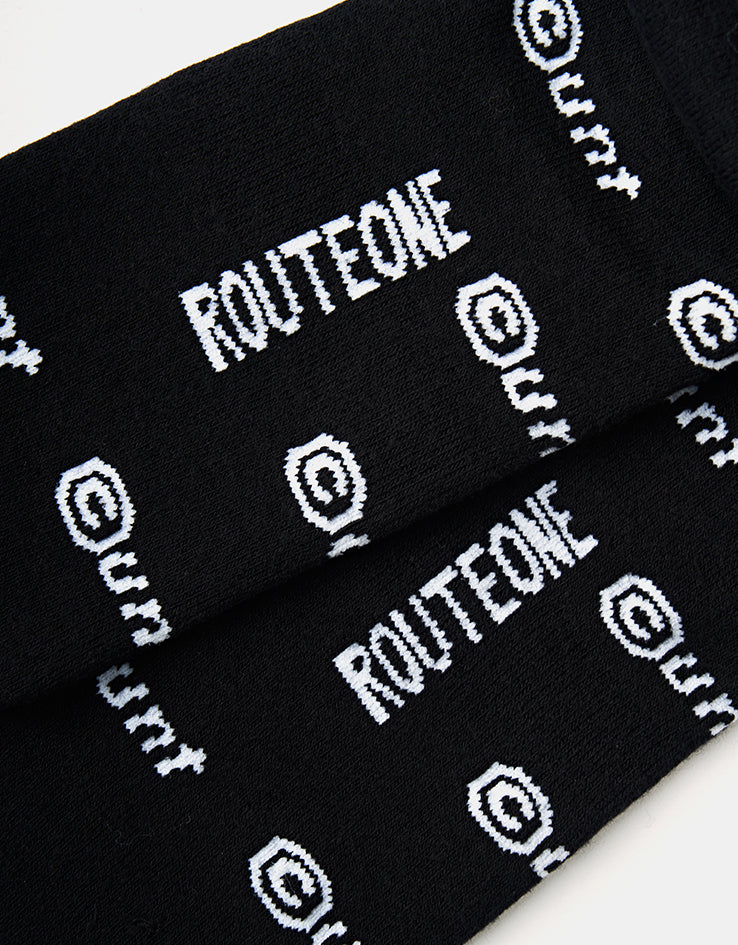 Route One C-UNT Crew Socks - Black