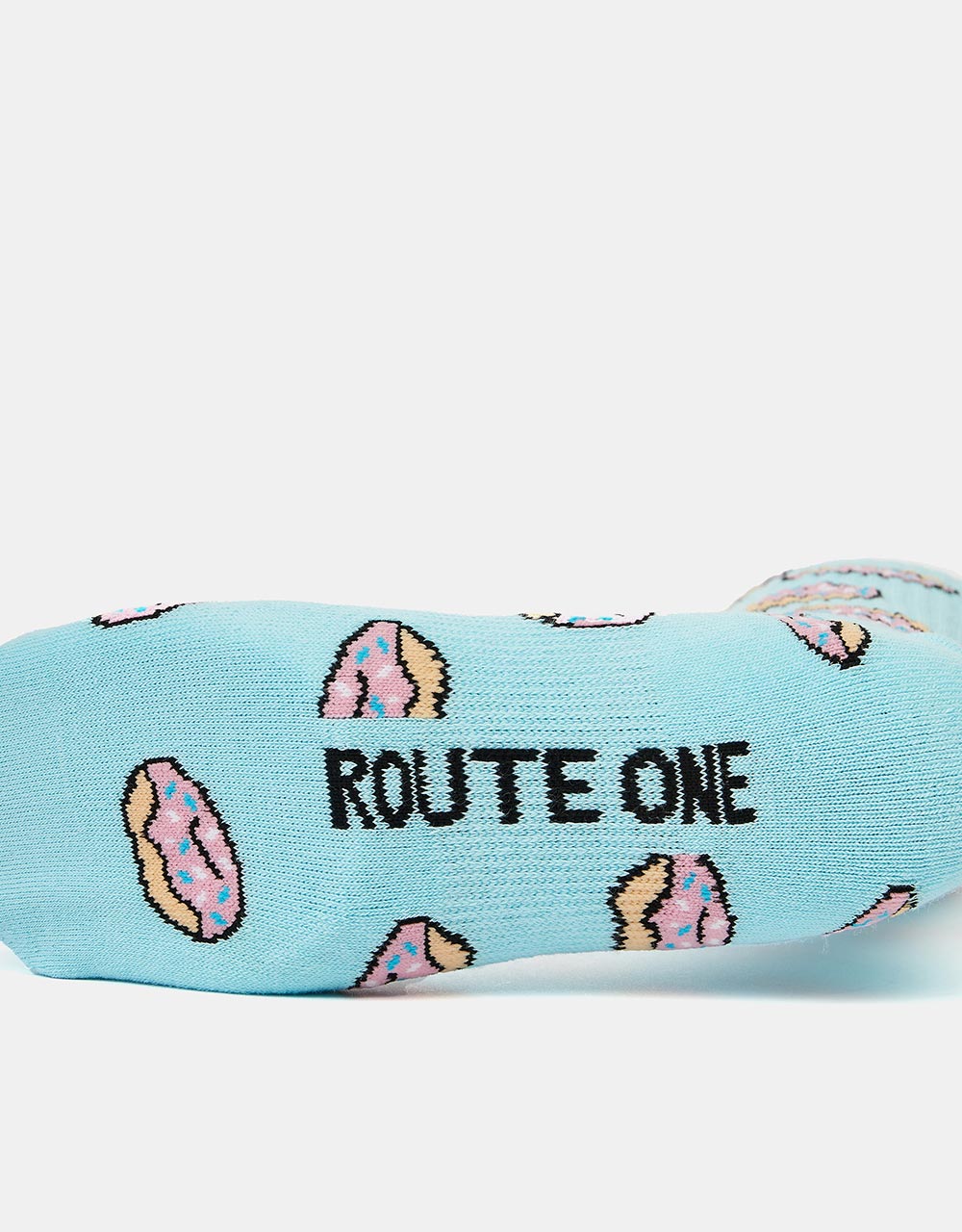 Route One Doughnuts Socks - Light Blue