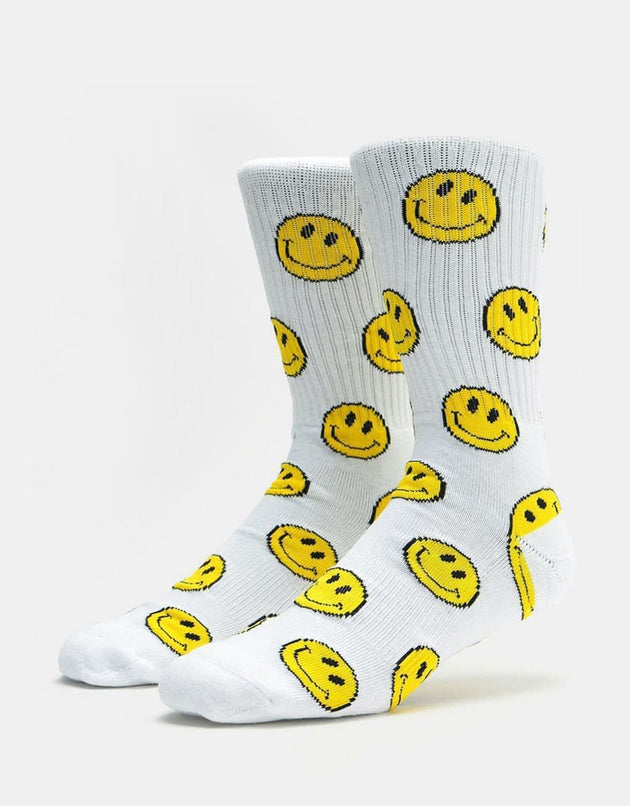 Route One Smile Socks - White