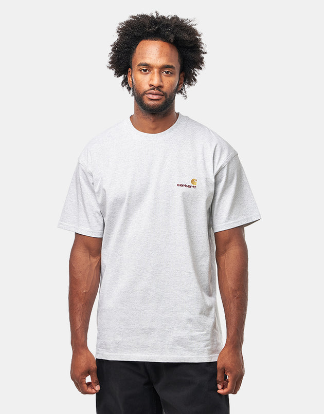 Carhartt WIP American Script T-Shirt - Ash Heather