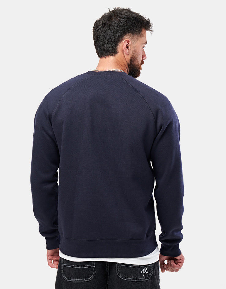 Carhartt WIP Chase Sweatshirt - Dark Navy/Gold