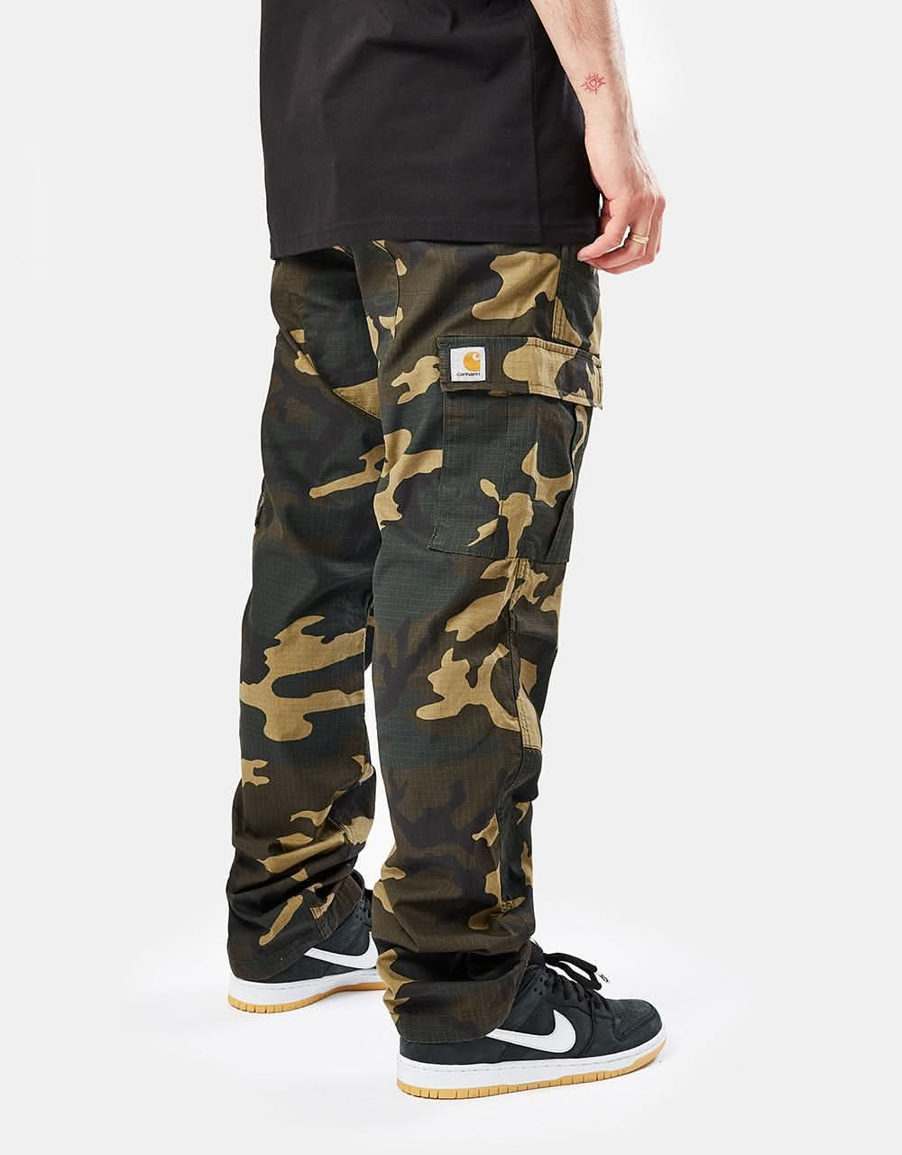 Carhartt WIP Aviation Pant - Camo Laurel (Rinsed)