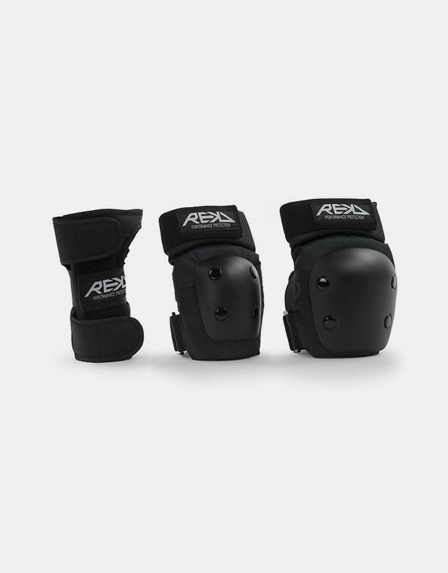 REKD Heavy Duty Junior Triple Pad Set - Black