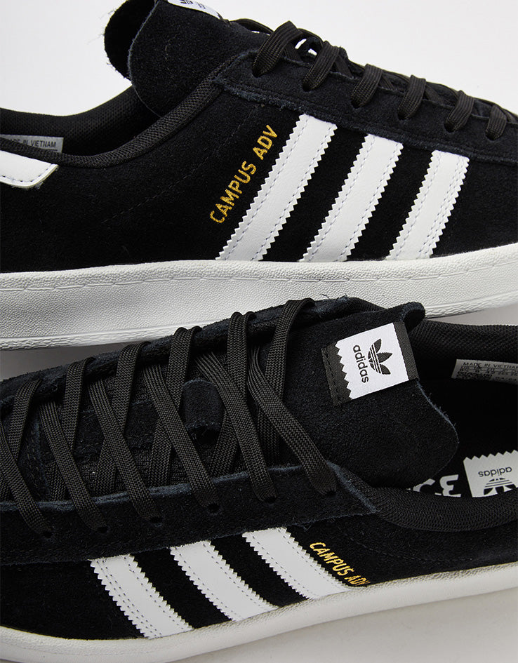 adidas Campus ADV Skate Shoes - Core Black/White/White – Route One