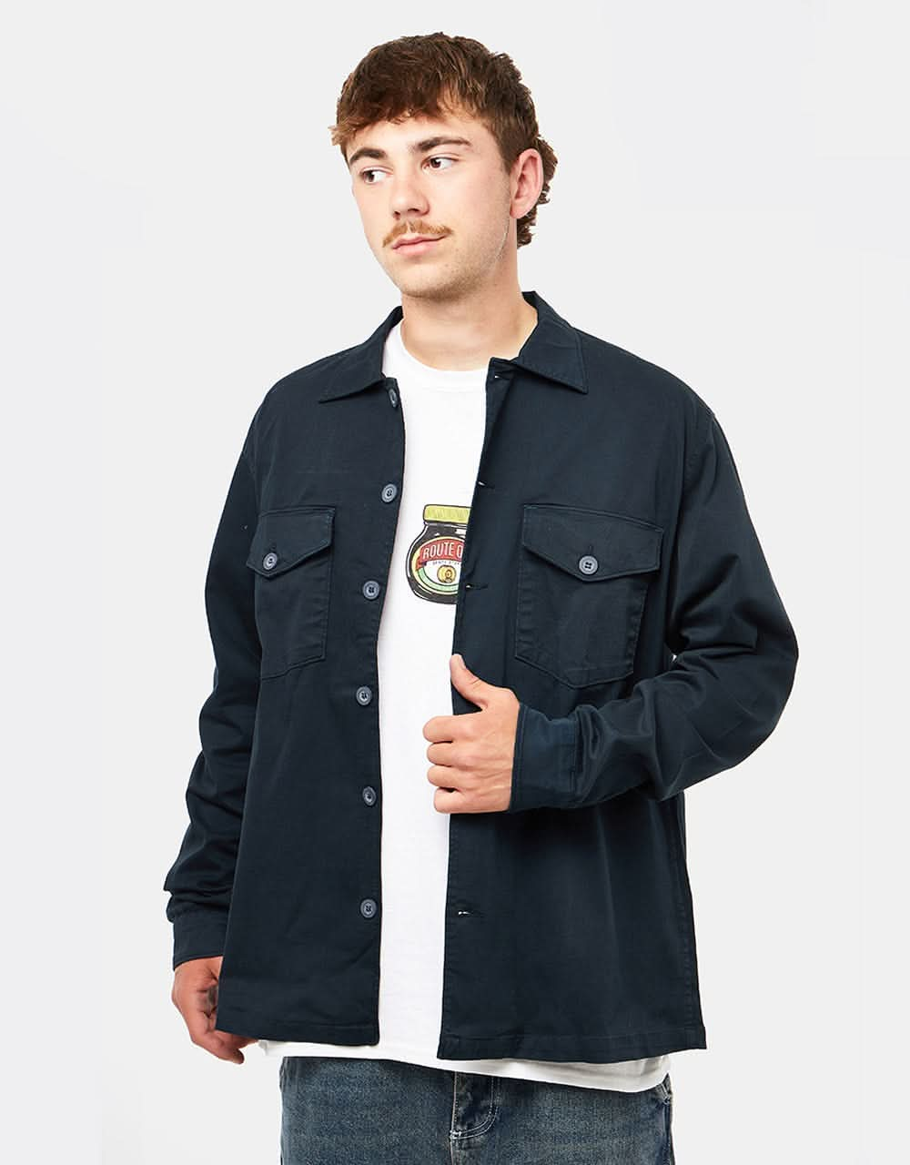 Route One Military Shirt - Navy