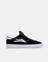 Lakai Cambridge Skate Shoes - Black/White Suede