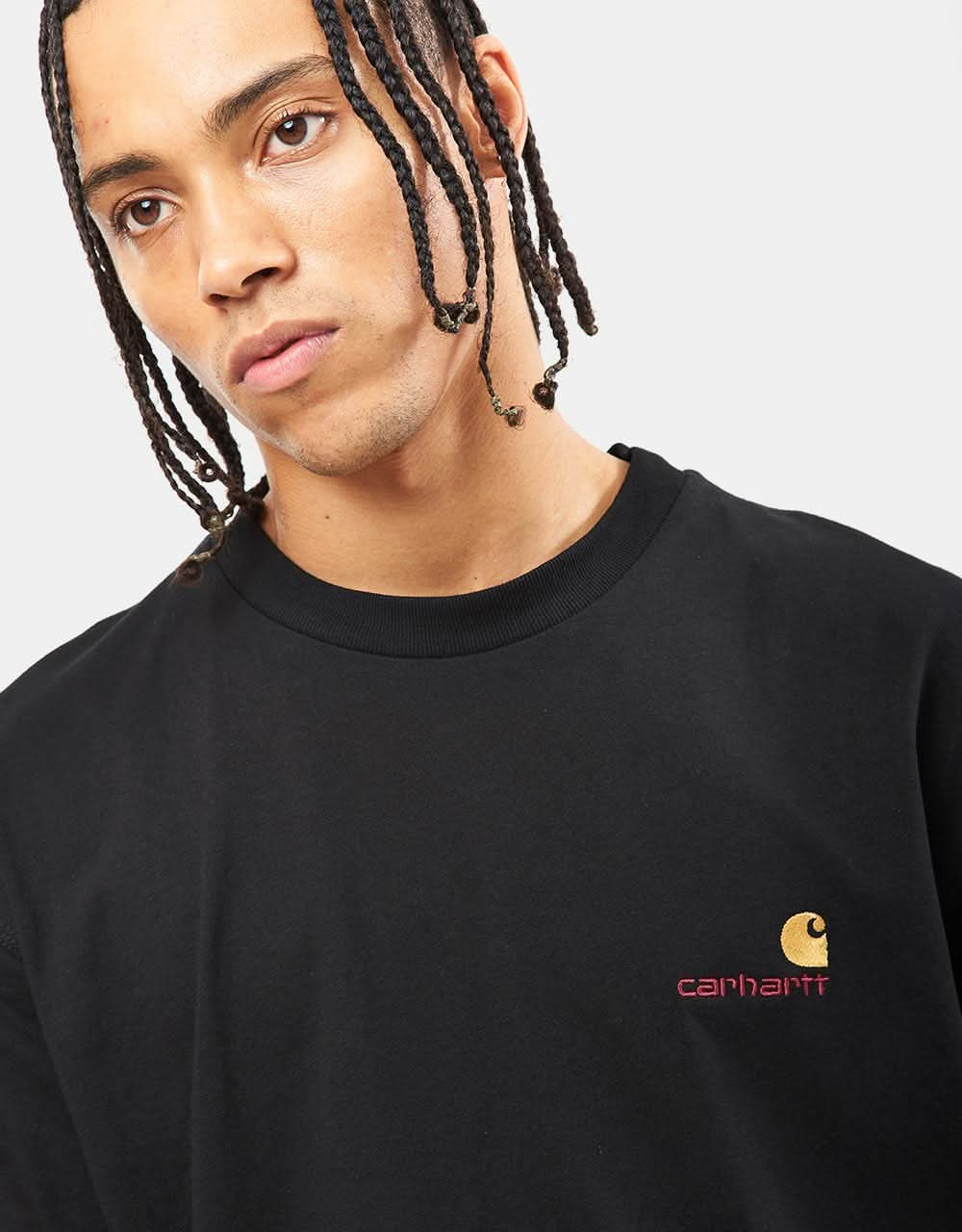 Carhartt WIP S/S American Script T-Shirt - Black