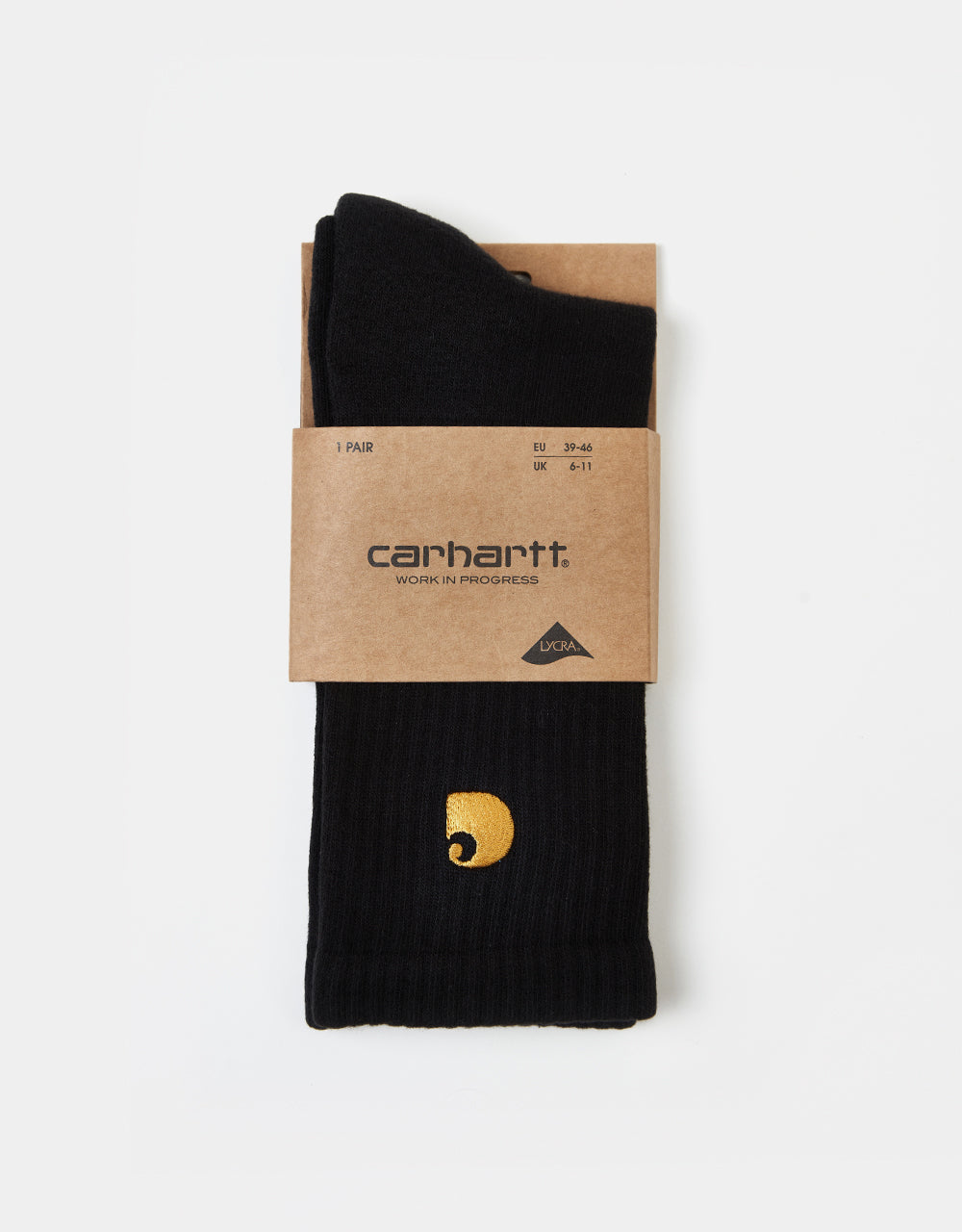 Carhartt WIP Chase Socks - Black/Gold