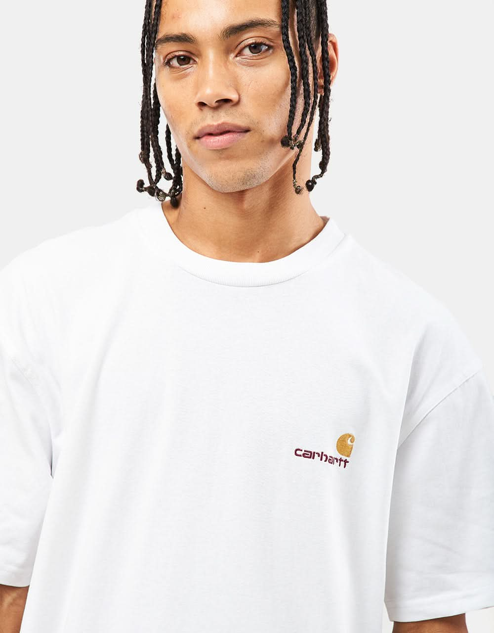 Carhartt WIP S/S American Script T-Shirt - White