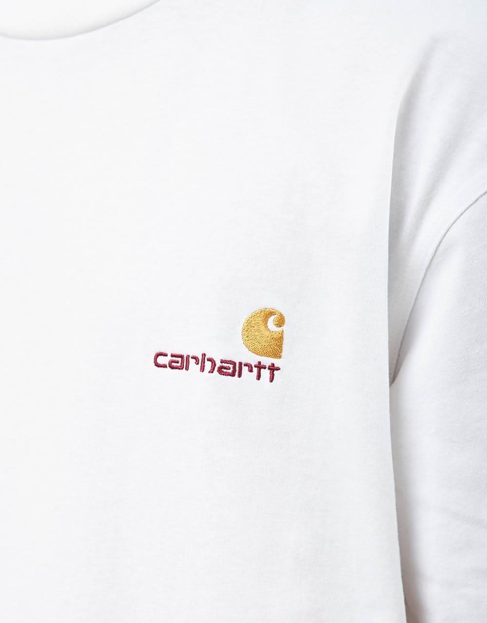 Carhartt WIP S/S American Script T-Shirt - White