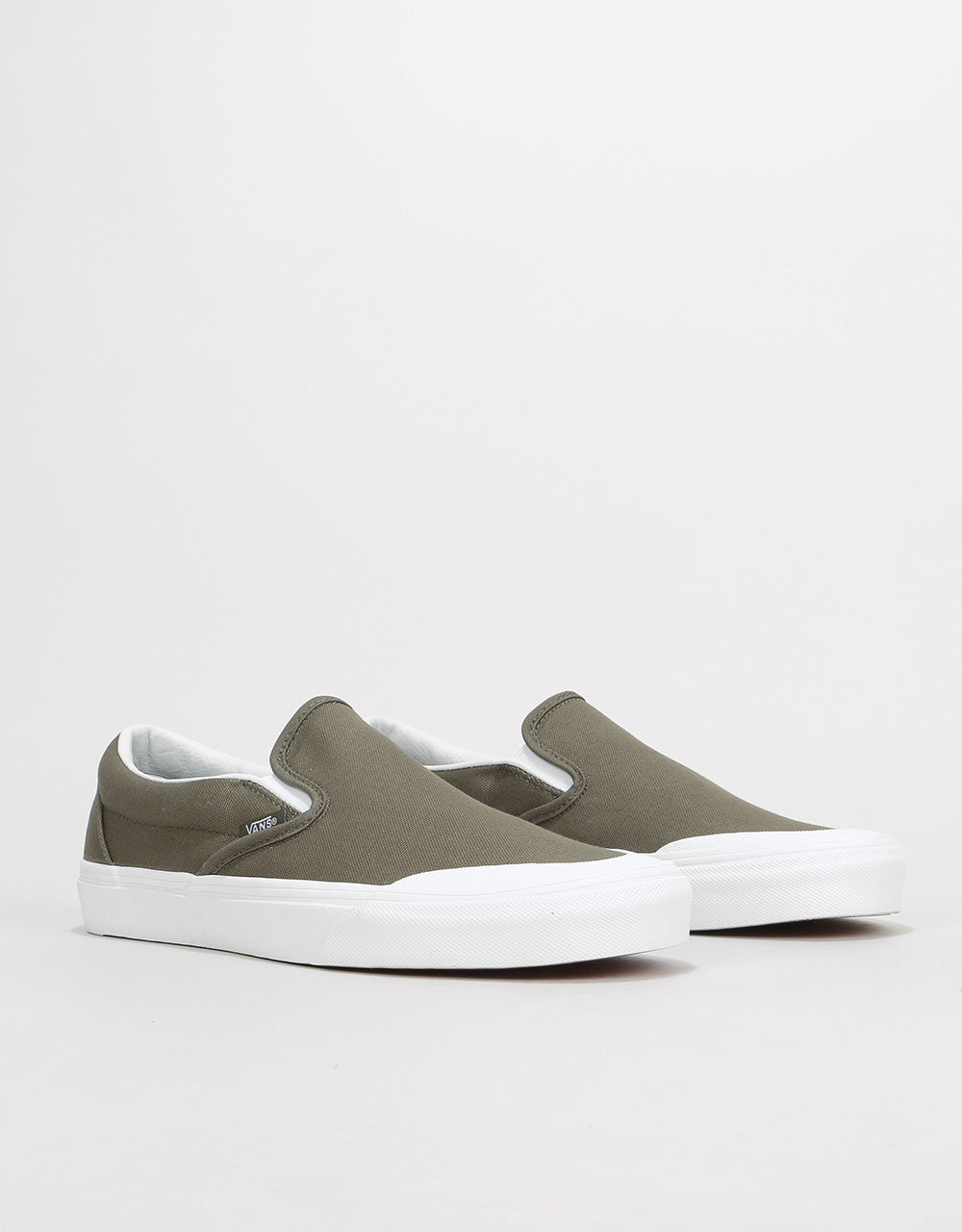 Vans Classic Slip-On Skate Shoes - (Canvas) Grape Leaf/True White